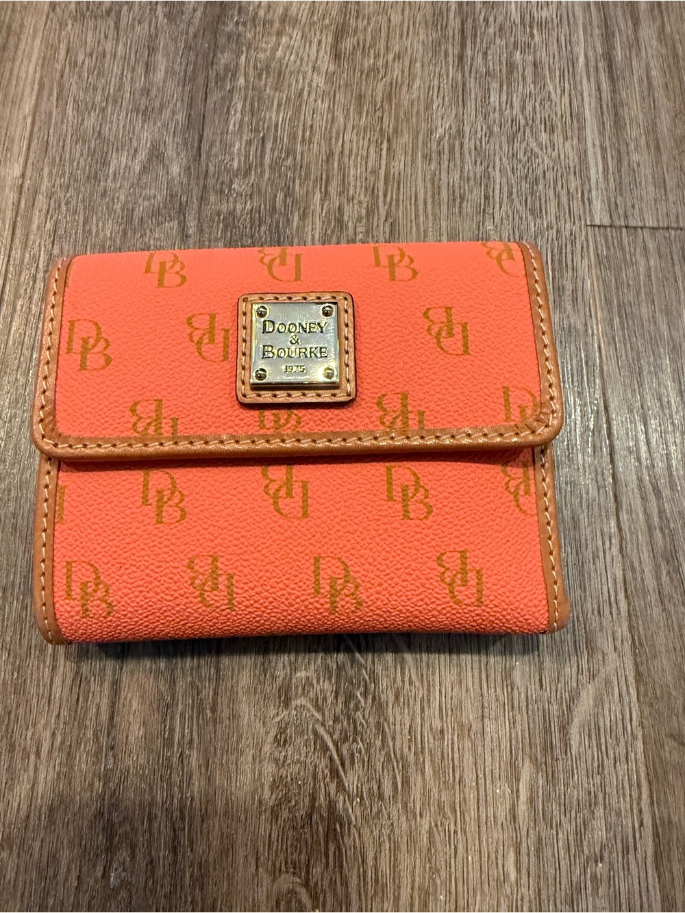 Dooney & Bourke Signature Gretta Small Flap Credit Card Wallet